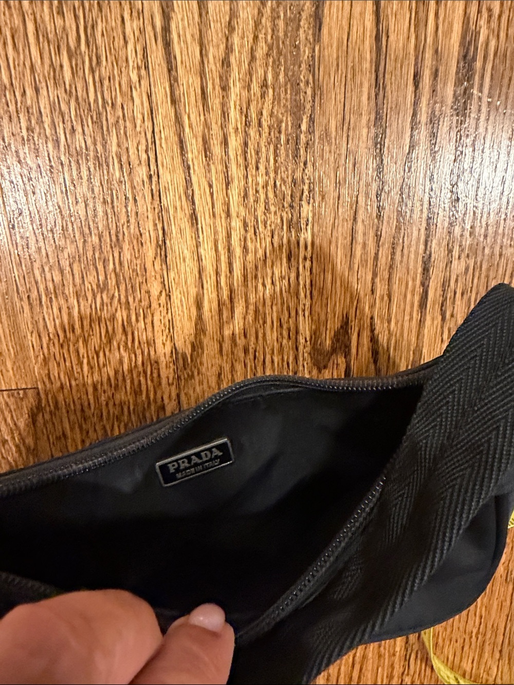 Prada Tessuto Black Nylon mini Shoulder Bag with Triangular Logo - Picture 5 of 10